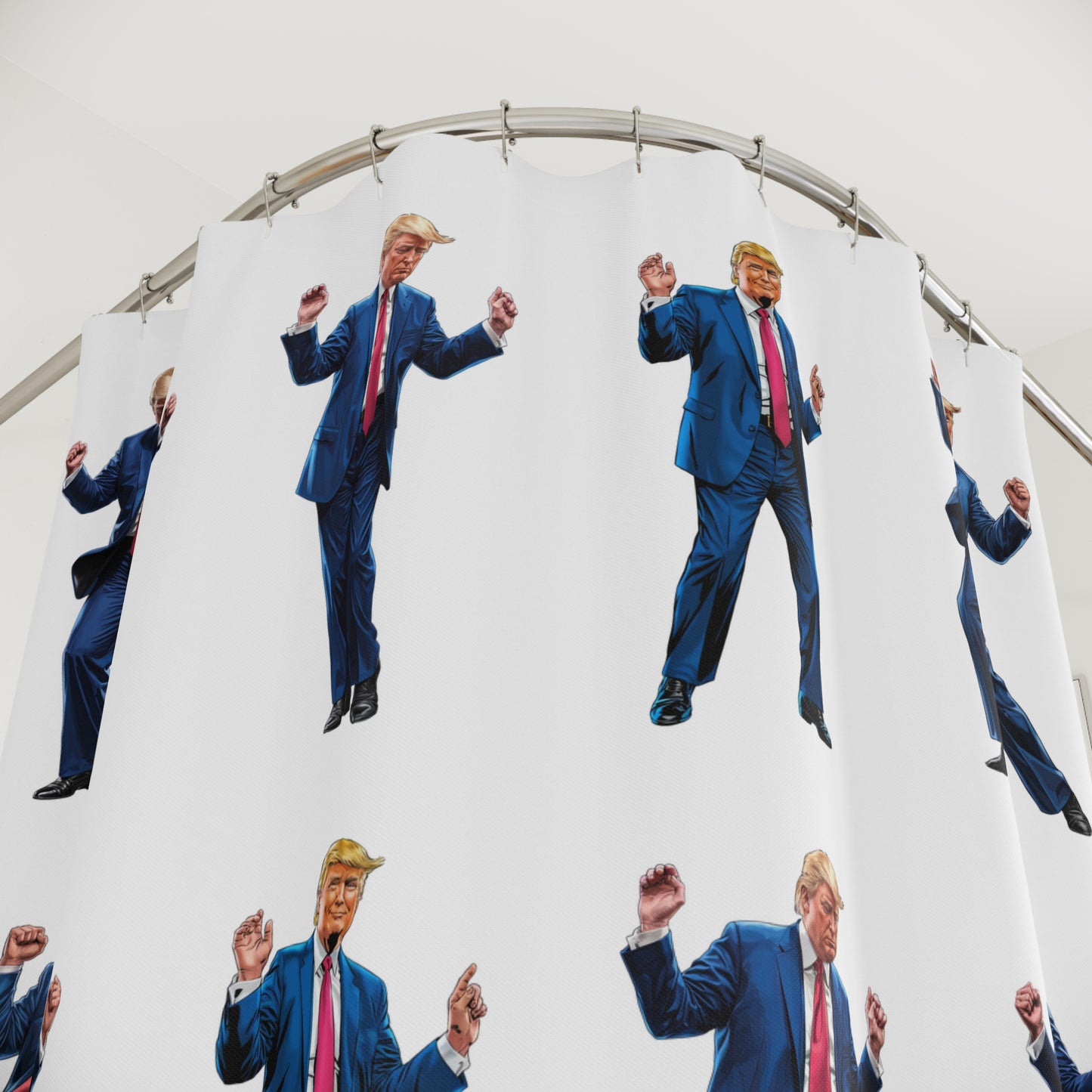 Dancing Trumps Shower Curtain – Make Your Bathroom Great Again!