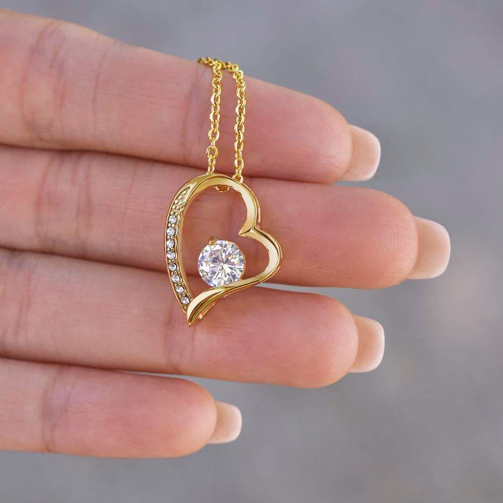 Forever Love Necklace with Granddaughter Graduation From Grandma Message Card