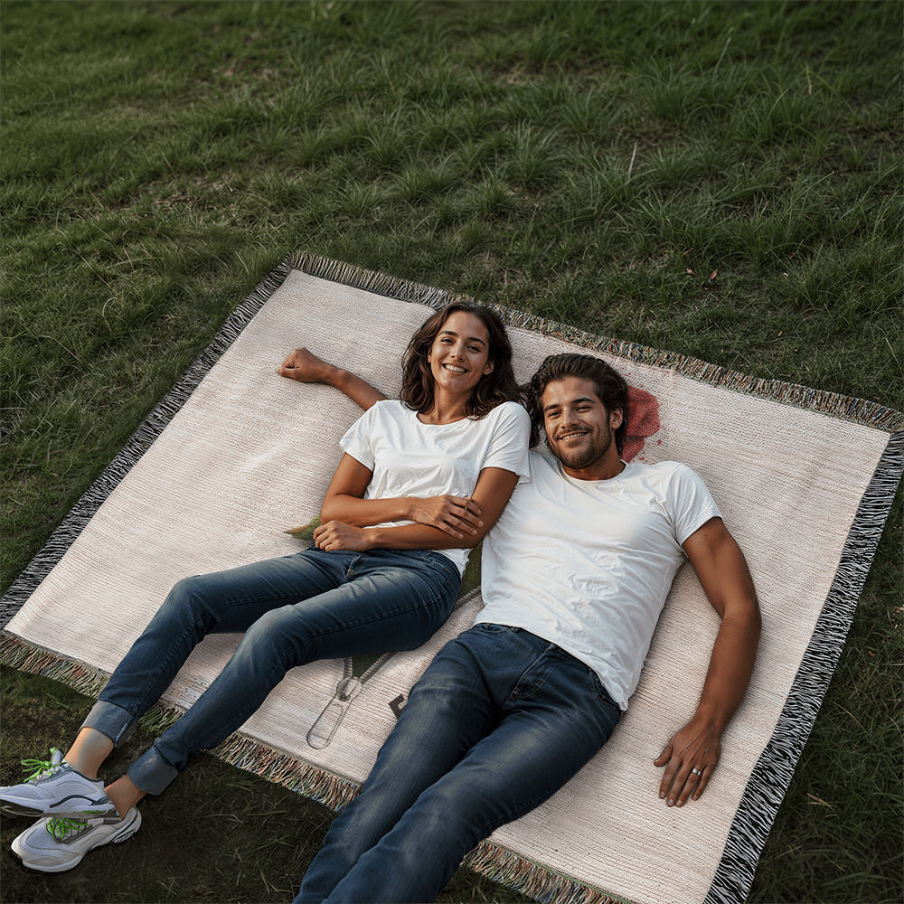 “Ew People” — Grinch Attitude Woven Blanket | Snarky Christmas Heirloom Throw