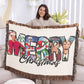 "MERRY Christmas" Woven Blanket — Featuring Iconic Holiday Movie Moments