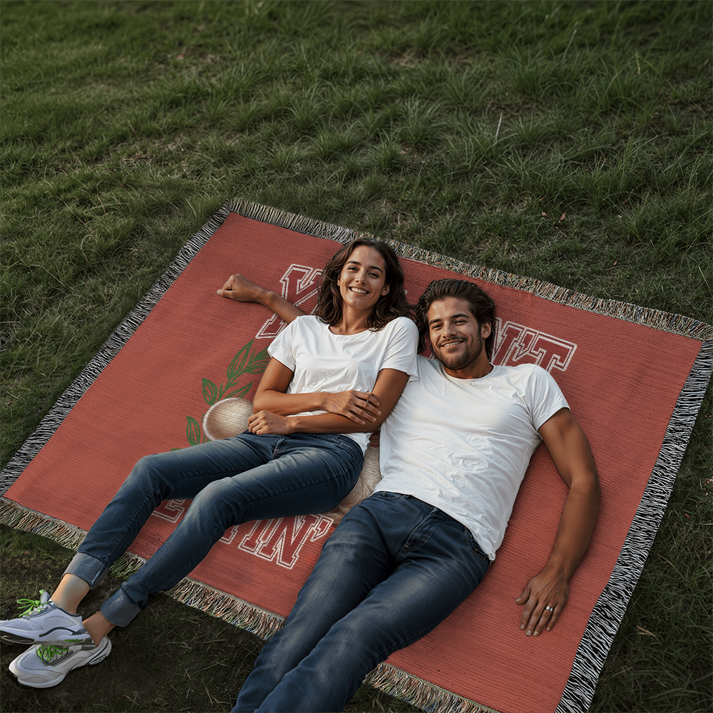 “Naughty List Santa” Woven Blanket — Funny Christmas Heirloom Throw