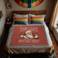 “Naughty List Santa” Woven Blanket — Funny Christmas Heirloom Throw