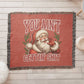 “Naughty List Santa” Woven Blanket — Funny Christmas Heirloom Throw