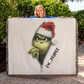 “Ew People” — Grinch Attitude Woven Blanket | Snarky Christmas Heirloom Throw