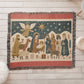 “Nativity Scene” Woven Blanket — Heirloom Christmas Throw with Holy Family & Three Wise Men