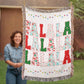 “Fa La La La La” Woven Christmas Blanket — Festive Holiday Heirloom Throw
