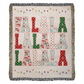 “Fa La La La La” Woven Christmas Blanket — Festive Holiday Heirloom Throw