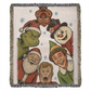 “Christmas Classics Crew” Woven Blanket — Festive Heirloom Throw with Iconic Holiday Characters