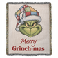 "Merry Grinch-mas" — Cozy Woven Christmas Blanket | Whimsical Grinch Heirloom Throw