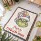 "Merry Grinch-mas" — Cozy Woven Christmas Blanket | Whimsical Grinch Heirloom Throw