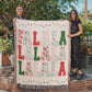 “Fa La La La La” Woven Christmas Blanket — Festive Holiday Heirloom Throw