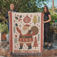 “Merry Christmas Santa” Woven Blanket — Vintage Holiday Heirloom Throw