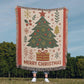 “Merry Christmas Tree” Woven Blanket — Classic Holiday Heirloom Throw