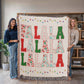 “Fa La La La La” Woven Christmas Blanket — Festive Holiday Heirloom Throw