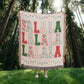 “Fa La La La La” Woven Christmas Blanket — Festive Holiday Heirloom Throw