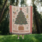“Merry Christmas Tree” Woven Blanket — Classic Holiday Heirloom Throw