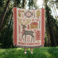 “Merry Christmas” Nordic Reindeer Woven Blanket — Heirloom Holiday Throw