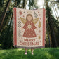“Merry Christmas Angel” Woven Blanket — Heirloom Holiday Throw