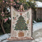 “Merry Christmas Tree” Woven Blanket — Classic Holiday Heirloom Throw