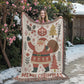 “Merry Christmas Santa” Woven Blanket — Vintage Holiday Heirloom Throw