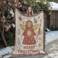 “Merry Christmas Angel” Woven Blanket — Heirloom Holiday Throw