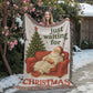 “Just Waiting for Christmas” Woven Blanket — Cozy Santa Heirloom Throw