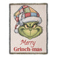"Merry Grinch-mas" — Cozy Woven Christmas Blanket | Whimsical Grinch Heirloom Throw