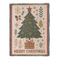 “Merry Christmas Tree” Woven Blanket — Classic Holiday Heirloom Throw
