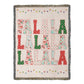 “Fa La La La La” Woven Christmas Blanket — Festive Holiday Heirloom Throw