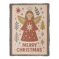 “Merry Christmas Angel” Woven Blanket — Heirloom Holiday Throw